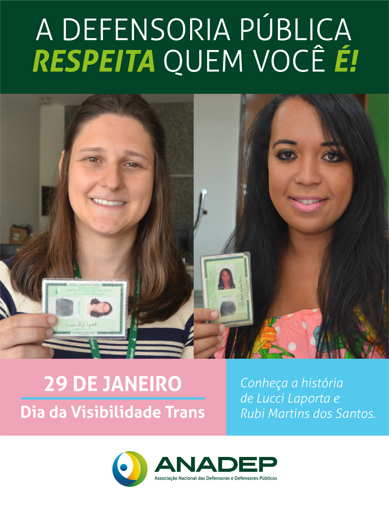 Dia Nacional da Visibilidade Trans - ANADEP - Associação Nacional das  Defensoras e Defensores Públicos